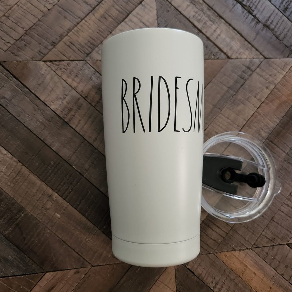 Rae Dunn BRIDESMAID 2021 Insulated Tumbler Stainless Steel 17 oz/ 500mL